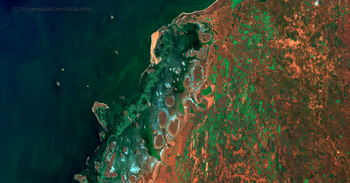Landsat365 satellite imagery of Australian coastline